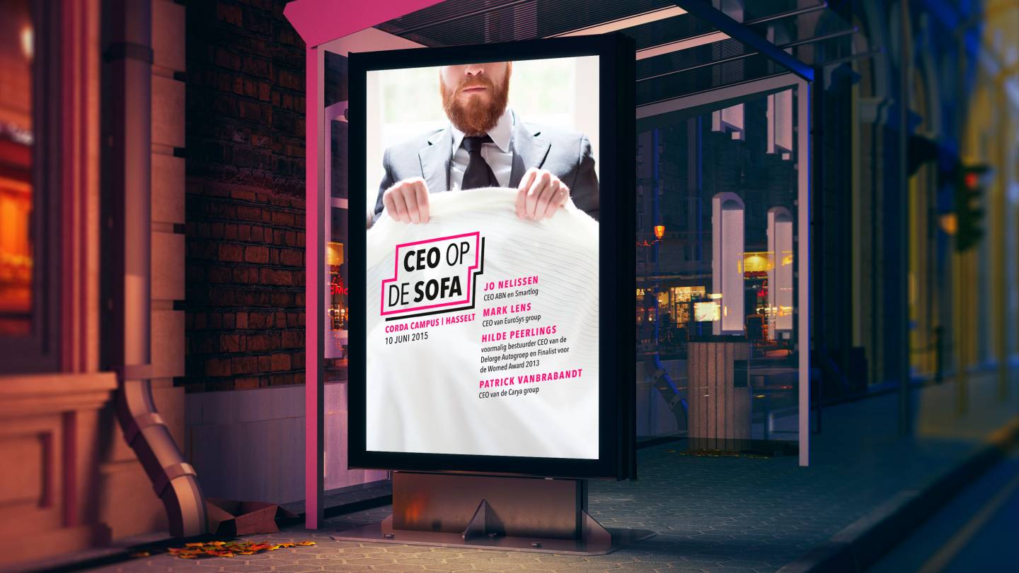reclamepaneel CEO op de sofa