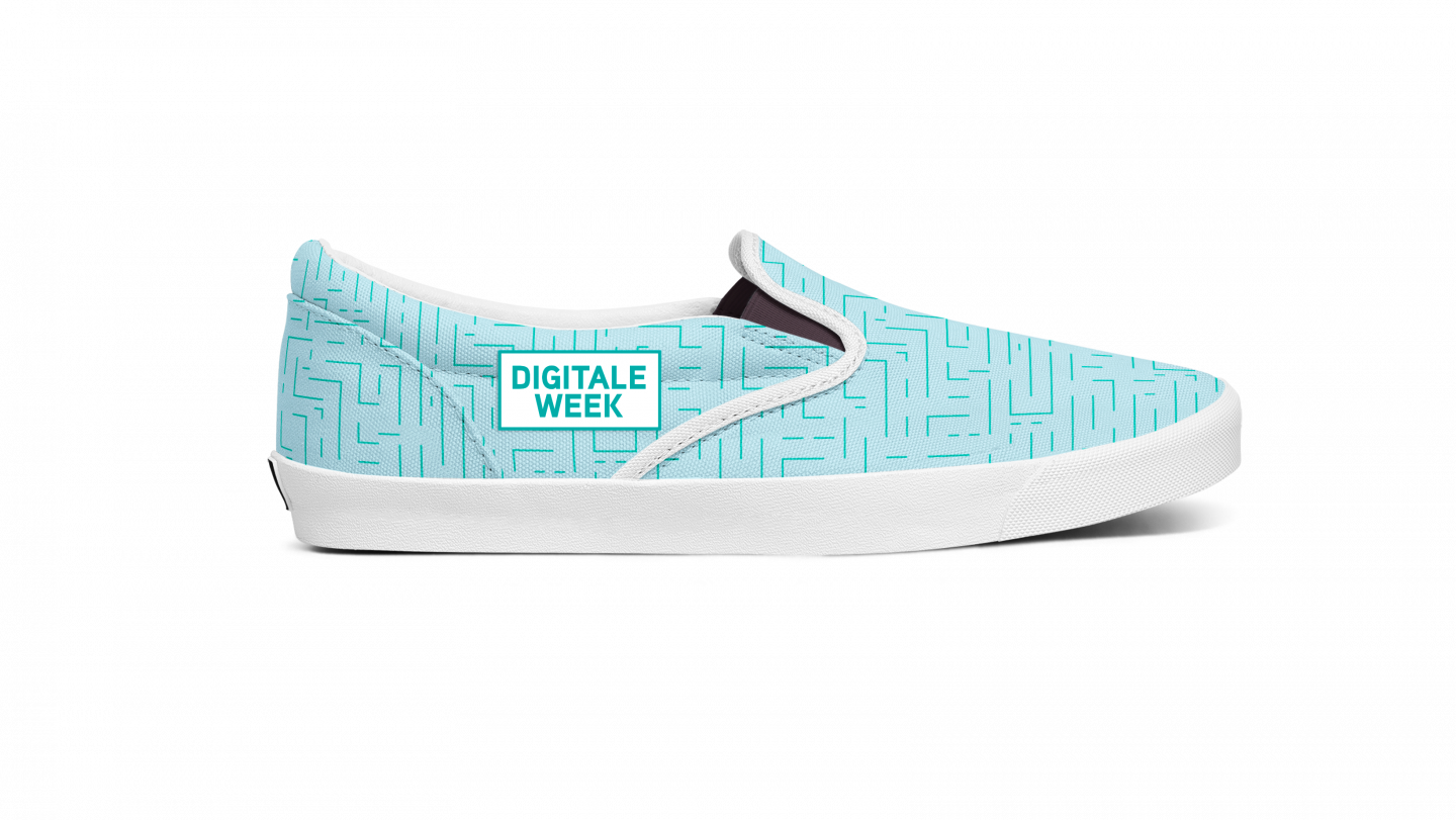 Afbeelding van pantoffels als merchandise voor de Digitale Week