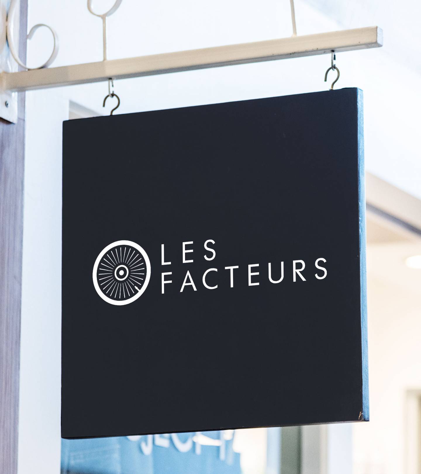 Mockup store sign Les Facteurs