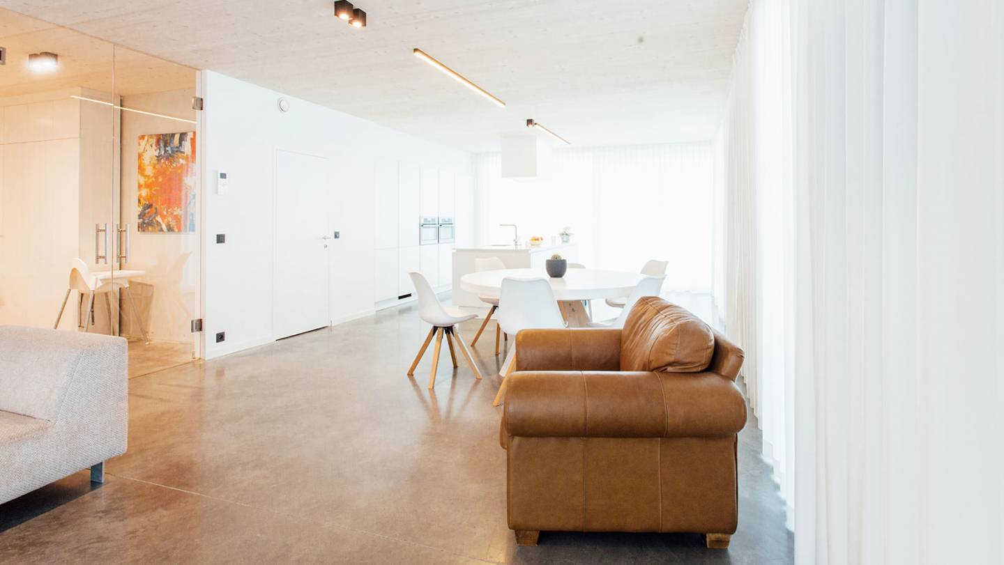 Foto van het interieur binnenin een SkilPod